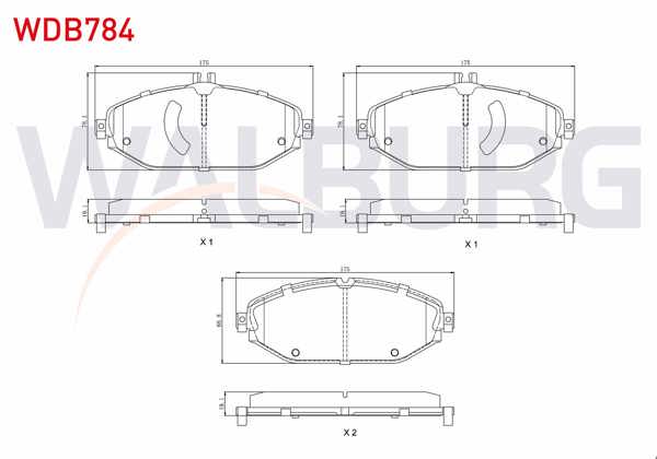 WALBURG WDB784 | Fren Balata Ön Mercedes E Serisi (W213) E 200 2016 -