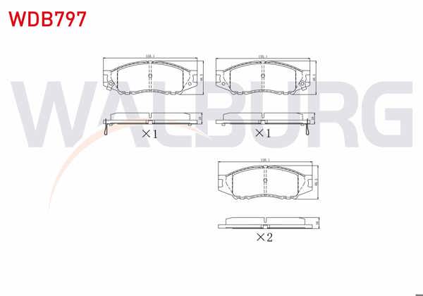 WALBURG WDB797 | Fren Balata Ön Ikazlı Nissan Almera II (N16) 1.5 DCI 2000-2007