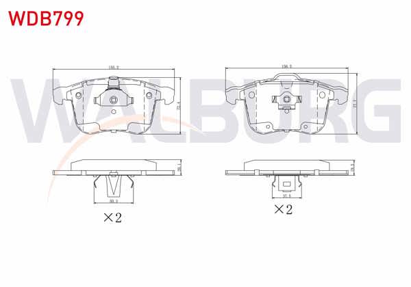 WALBURG WDB799 | Fren Balata Ön Opel Vectra C 1.6 16V 2002-2008