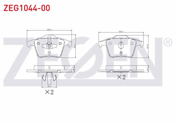 ZEGEN ZEG1044-00 | Fren Balata Arka Volvo Xc90 I 2.5 T 2002-2014 / Volvo Xc90 I 3.2İ 2002-2014