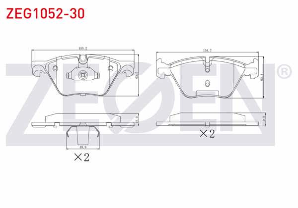 ZEGEN ZEG1052-30 | Fren Balata Ön BMW 5 Serisi (F10) 520 D 2010-/ 5 Serisi (F10) 520 İ 2010-/ 5 Serisi (F10) 525 D 2010-/ 5 Serisi (F10) 525 İ 2010-/ 5 Serisi (F10) 523 İ 2010-/ 5 Serisi (F10) 528 İ 2010 -