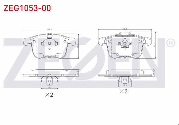 ZEGEN ZEG1053-00 | Fren Balata Ön Opel Vectra C 1.6 16V 2002-2008 / Vectra C 1.8 16V 2002-2008 / Vectra C 2.0 Dtı 2002-2008