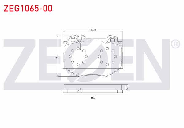 ZEGEN ZEG1065-00 | Fren Balata Ön Mercedes S Serisi (W220) S 500 1998-2005 / Mercedes S Serisi (W220) S 600 1998-2005