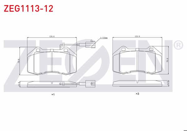 ZEGEN ZEG1113-12 | Fren Balata Ön Fişli Alfa Romeo Mıto (955) 1.3 Jtdm 2008 -