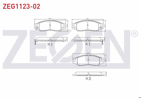 ZEGEN ZEG1123-02 | Fren Balata Ön Ikazlı Nissan Almera II (N16) 1.5 DCI 2000-2007