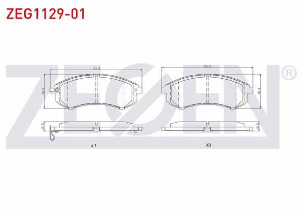 ZEGEN ZEG1129-01 | Fren Balata Ön Mitsubishi L 200 (K7t,K6t) 2.5 TD 4Wd 1996-2007