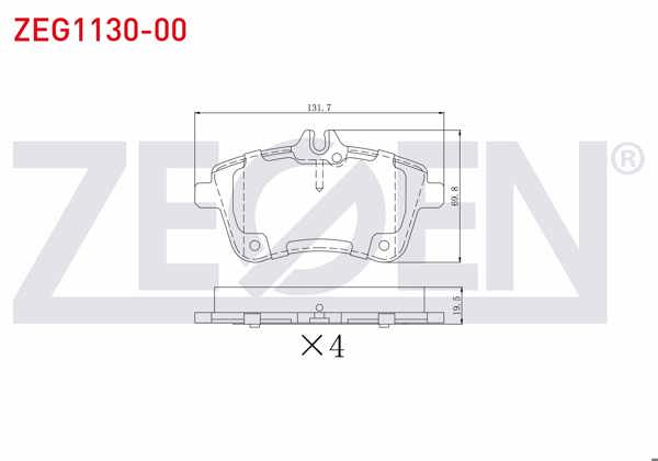 ZEGEN ZEG1130-00 | Fren Balata Ön Mercedes B Serisi (W245) B 200 CDI 2005-2011 / Mercedes A Serisi (W169) A 200 2004-2012 / Mercedes B Serisi (W245) B 200 CDI 2005-2011