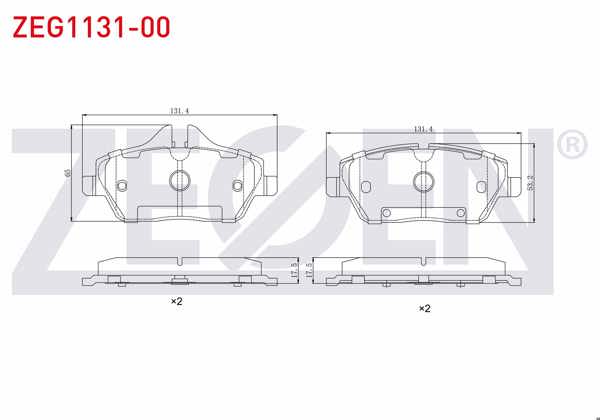 ZEGEN ZEG1131-00 | Fren Balata Ön BMW 1 Serisi (E87) 116 İ 2003-2012 / 118 İ 2003-2012 / 118 D 2003-2012 / Mini Cooper One 1.6İ 2010-/ Mini Cooper One 1.6İ 2010-/ Mini Cooper One 1.6 D 2010 -