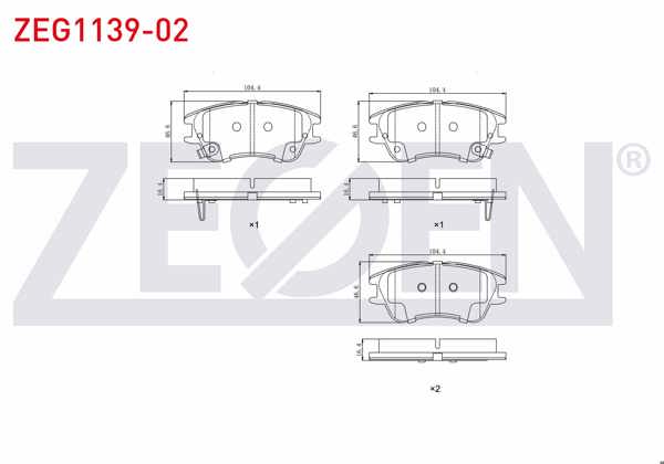 ZEGEN ZEG1139-02 | Fren Balata Ön Ikazlı Hyundai Atos (Mx) 1.0İ 1998-2005 / Atos (Mx) 1.1İ 1998-2005 / Atos Prıme 1.0İ 2001-2008 / Atos Prıme 1.1İ 2001-2008