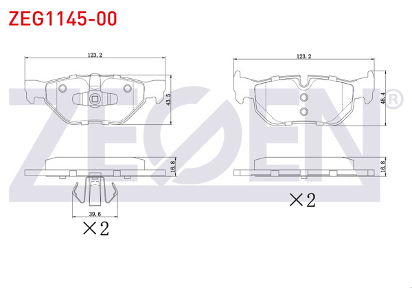 ZEGEN ZEG1145-00 | Fren Balata Arka BMW 1 Serisi (E81) 116 İ 2004-2012 / 120 İ 2004-2012 / 1 Serisi (E87) 118 İ 2003-2012 / 118 D 2003-2012 / 3 Serisi (E90) 316 Ti 2005-2011 / 320 İ 2005-2011 / 318 D 2005-2011