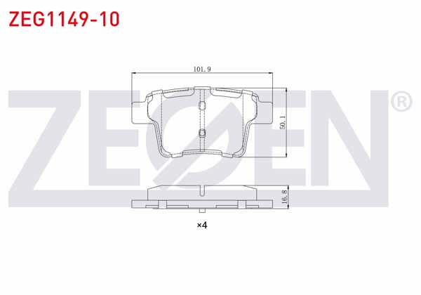 ZEGEN ZEG1149-10 | Fren Balata Arka Ford Mondeo III 2.0İ 16V 2000-2007 / Mondeo III 2.2 TDCI 2000-2007 / Mondeo III 2.0 TDCI 2000-2007 / Jaguar X-Type 2.0İ 2001-2009 / X-Type 2.0 D 2006-2009 / X-Type 2.5İ 2001-2009