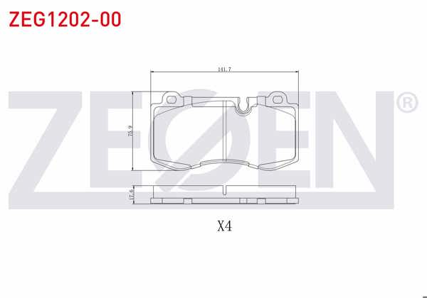 ZEGEN ZEG1202-00 | Fren Balata Ön Mercedes S Serisi (W221) S 320 CDI 2005-2013 / Mercedes S Serisi (W221) S 350 2005-2013