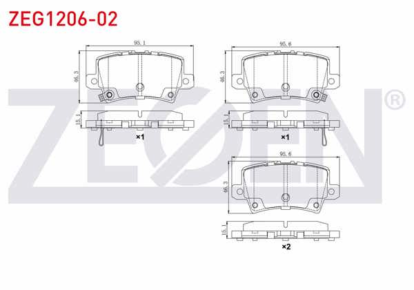 ZEGEN ZEG1206-02 | Fren Balata Arka Ikazlı Honda Civic VIII 1.4 2005-2012 / Honda Civic VIII 1.8 2005-2012