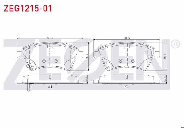 ZEGEN ZEG1215-01 | Fren Balata Ön Suzuki Sx4 (Gy) 1.5 Vvt-I 2006-2013 / Sx4 (Gy) 1.6 4X4 2006-2013 / Fiat Sedıcı 1.6 16V 2006 -