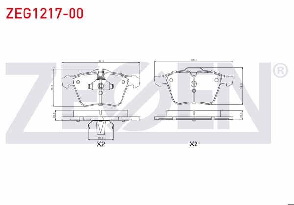 ZEGEN ZEG1217-00 | Fren Balata Ön Volvo S60 II 1.6 2010-/ S60 II 2.0 2010-/ S60 II 2.0 D 2010-/ S80 II T5 2006-/ V70 III 1.6 T4f 2006-/ Xc 70 II D3 2007-/ Ford S-Max 2.0 2006-/ Jaguar S-Type 2.5 V6 1999-2009