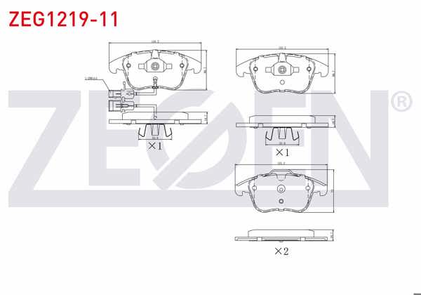 ZEGEN ZEG1219-11 | Fren Balata Ön Fişli Audi A4 (8K2,B8) 1.8 TFSI 2007-2015 / A4 (8K2,B8) 2.0 TFSI 2007-2015 / A4 (8K2,B8) 2.0 TDI 2007-2015