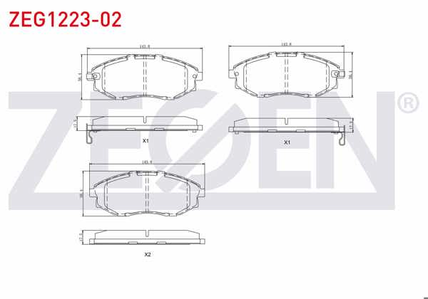ZEGEN ZEG1223-02 | Fren Balata Ön Chevrolet Epica (V250) 2.0 D 2007-2011