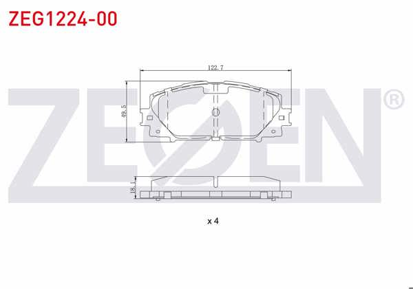 ZEGEN ZEG1224-00 | Fren Balata Ön Toyota Yaris (P9) 1.0 Vvt-I 2006-2010 / Yaris (P9) 1.33 Vvt-I 2006-2010