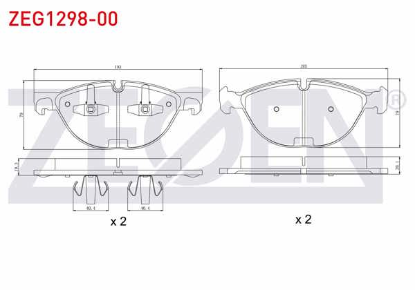 ZEGEN ZEG1298-00 | Fren Balata Ön BMW X5 (E70) 4.8İ 2007-2012 / BMW X6 (E71,E72) 3.5 D 2008-/ BMW X6 (E71,E72) 4.4İ 2008 -