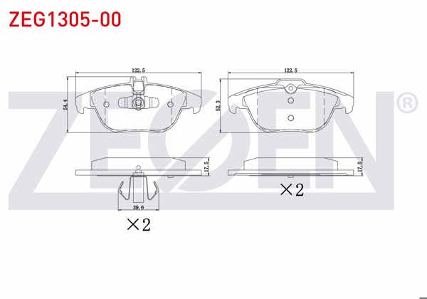 ZEGEN ZEG1305-00 | Fren Balata Arka Mercedes C Serisi (W204) C 180 2007-2014 / C 200 CDI 2007-2014 / C 220 CDI 2007-2014 / E Class (W212) E 180 2009-/ E 200 2009-/ E 220 CDI 2009-/ E 350 CDI 2009 -