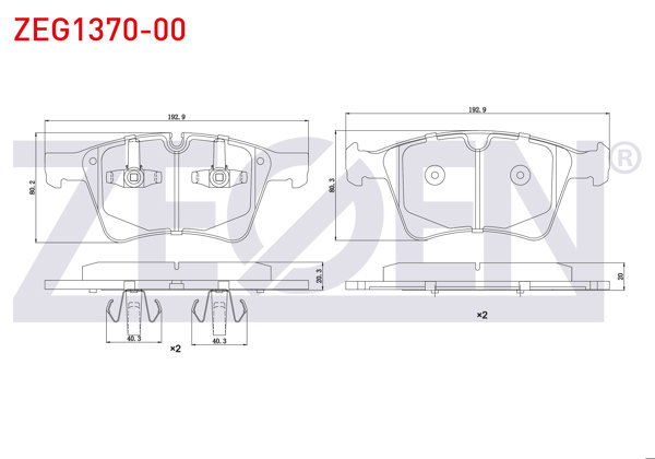 ZEGEN ZEG1370-00 | Fren Balata Ön Mercedes Gl Serisi (X166) 320 CDI 2012-/ Gl Serisi (X166) 350 CDI 2012 -