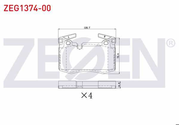 ZEGEN ZEG1374-00 | Fren Balata Ön Mini Cooper (R56) 1.6 D 2006-2013 / 1.6İ 2006-2013 / Mini Cooper (R56) One 1.6 2006-2013 / 1.6 D 2006-2013