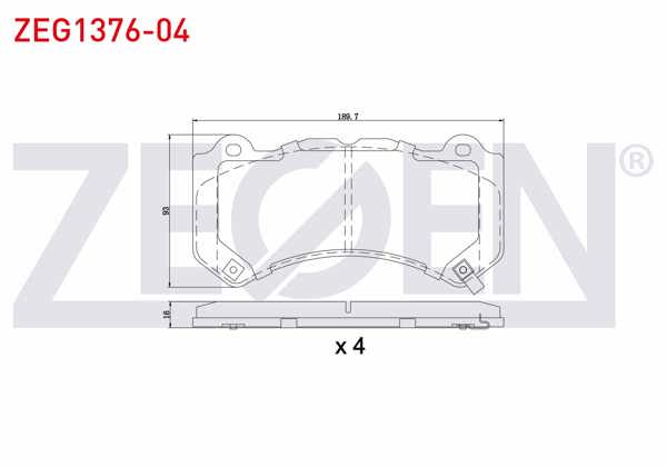 ZEGEN ZEG1376-04 | Fren Balata Ön Ikazlı Jeep Grand Cherokee IV (Wk,Wk2) 3.0 Crd 2010 -