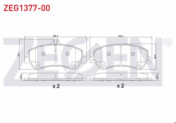 ZEGEN ZEG1377-00 | Fren Balata Ön Mercedes Glk Serisi (X204) 250 CDI 2008-/ 300 2008-/ 350 2008-/ 200 CDI 2008-/ 320 CDI 2008 -