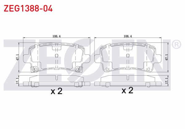 ZEGEN ZEG1388-04 | Fren Balata Arka Ikazlı Opel Insignia 1.6 16-17-18 Jant 2008-/ 1.6 T 2008-/ 2.0 CDTI 130 Hp 2008-/ 2.0 T 2008-/ 2.8 V6 2008 -