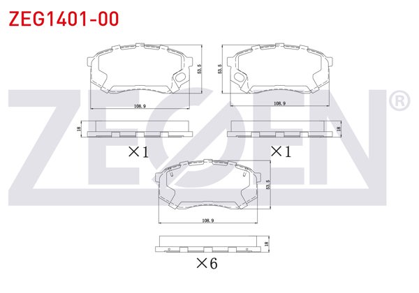 ZEGEN ZEG1401-00 | Fren Balata Ön 8 Adet Mitsubishi Canter Fuso Fe511 3.0 2006 -
