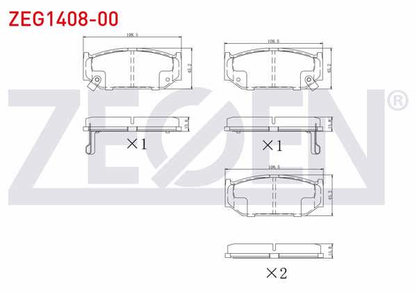 ZEGEN ZEG1408-00 | Fren Balata Ön Ikazlı Suzuki Swift IV 1.2 2010-/ Swift IV 1.3 Ddıs 2010 -