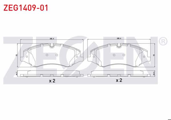 ZEGEN ZEG1409-01 | Fren Balata Ön Land Rover Discovery IV (La) 3.0 TD 4X4 2010 -