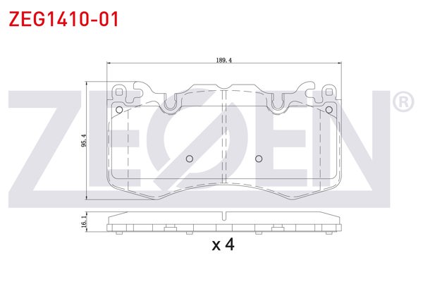 ZEGEN ZEG1410-01 | Fren Balata Ön Land Rover Discovery IV (La) 3.0 TD 4X4 2010 -