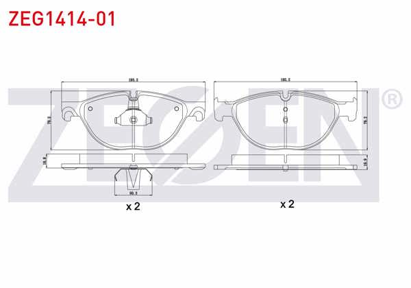 ZEGEN ZEG1414-01 | Fren Balata Ön BMW 5 Serisi (F10) 535 D 2010-/ (F10) 530 D 2010-/ (F10) 535 İ 2010-/ 7 Serisi 730 İ 2009-/ 740 İ 2009-/ 6 Serisi (F13) 640 İ 2010-/ 6 Serisi (F12) 640 İ 2011 -