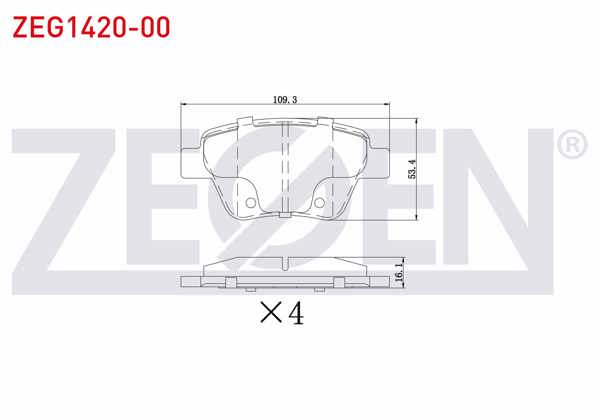 ZEGEN ZEG1420-00 | Fren Balata Arka Golf VI 2.0 TSI 2008-2013 / Golf VI 1.6 TDI 2008-2013 / Jetta IV 1.4 TSI 2011-/ Scirocco 1.4 TSI 2008-/ Audi A3 1.4 TFSI 2003-2012 / Seat Leon 1.4 TSI 2012-/ Skoda Superb 2.0 TDI 2010-2015