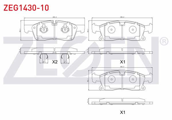 ZEGEN ZEG1430-10 | Fren Balata Ön Mercedes M Serisi (W166) Ml 250 CDI 2011-/ M Serisi (W166) Ml 350 2011 -