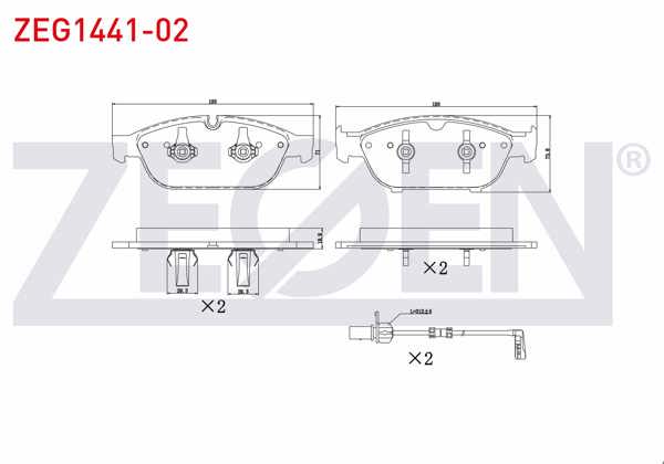 ZEGEN ZEG1441-02 | Fren Balata Ön Fişli Audi A8 (4H_) 3.0 TDI 2009-/ 3.0 TFSI 2003-2010 / 4.2 TDI 2009-/ A6 (4G2,C7) 2.0 TDI 2010-/ 3.0 TDI 2010-/ 3.0 TFSI 2010-/ Audi A7 (4Ga) 3.0 TDI 2010 -