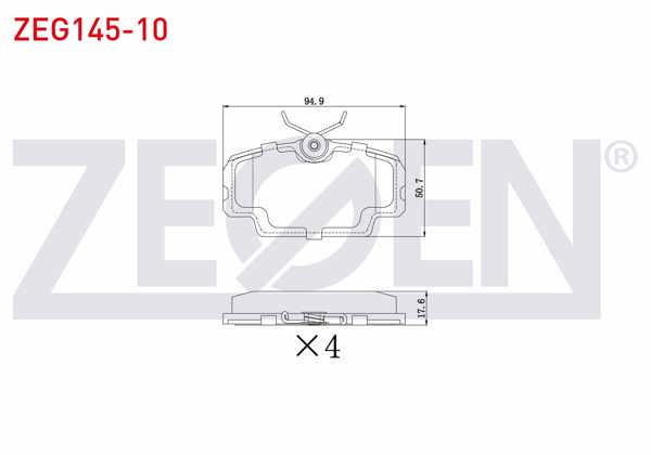 ZEGEN ZEG145-10 | Fren Balata Ön Mercedes 190 (W201) 2.0 1982-1993 / 2.5 1982-1993 / D 2.5 1982-1993 / BMW 3 Serisi (E30) 316 İ 1982-1992 / 315 1982-1992 / 320 D 1982-1992 / 318 İ 1982-1992 / 323 İ 1982-1992
