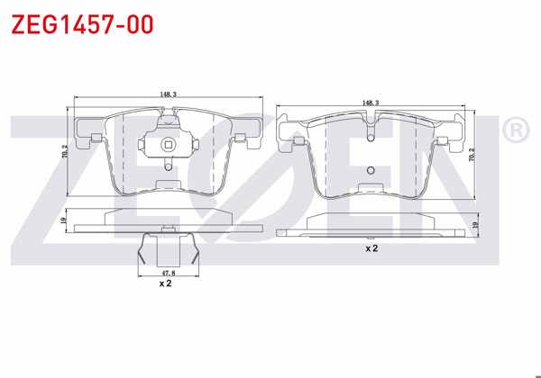 ZEGEN ZEG1457-00 | Fren Balata Ön BMW 3 Serisi (F30) 320İ Xdrive 2011-/ 320 İ 2011-/ 320 D 2011-/ 316 İ 2011-/ 2 Serisi (F45) 220 D 2014-/ BMW X4 (F26) Xdrive 2.0İ 2014-/ Xdrive 3.0 D 2014 -