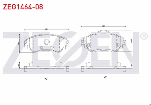 ZEGEN ZEG1464-08 | Fren Balata Ön Citroen C4 (B7) 1.4 2009 -