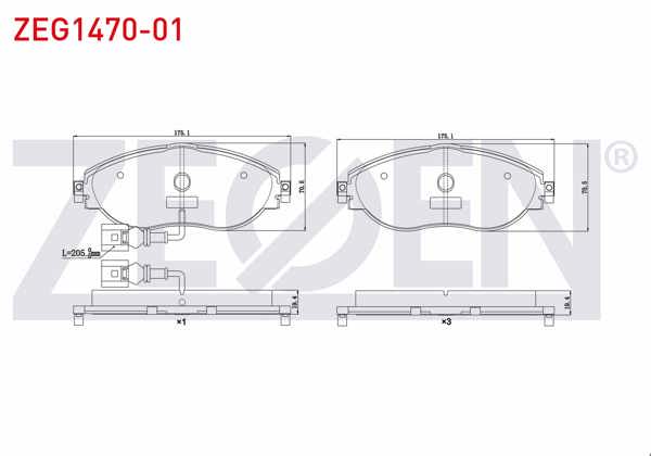 ZEGEN ZEG1470-01 | Fren Balata Ön Fişli VW Passat (3C5) 1.4 TSI 2008-2012 / 1.6 TDI 2008-2012 / 2.0 TDI 2008-2012 / Golf VII (5G1) 2.0 TSI 2012-/ Passat (3G2) 2.0 TDI 2014-/ Seat Leon 2.0 TFSI 2012-/ Audi A3 2.0 TFSI 2012 -