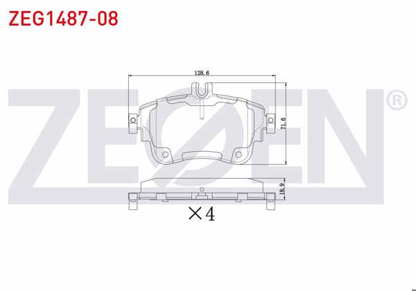 ZEGEN ZEG1487-08 | Fren Balata Ön Mercedes A Serisi (W176) A 180 2012-/ A 200 2012-/ B Serisi (W246) B 200 2011 -