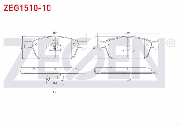 ZEGEN ZEG1510-10 | Fren Balata Ön Ford Tourneo Connect 1.6 TDCI 2013-/ Transit Connect 1.6 TDCI 2013-/ Kuga II 2.0 TDCI 2013 -