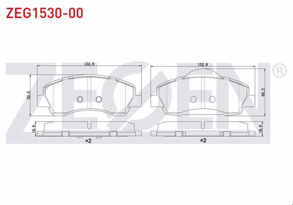ZEGEN ZEG1530-00 | Fren Balata Ön Peugeot 301 1.2 VTI 2012-/ Citroen C-Elysee 1.2 VTI 2012 -