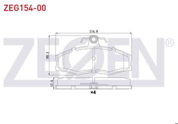 ZEGEN ZEG154-00 | Fren Balata Ön Skoda Favorit 136 1.3 1989-1994 / Forman 1.3 1990-1994 / Favorit Pick Up 1.3 1992-1997 / Ford Sıerra (Gbc) 1.6 1982-1987