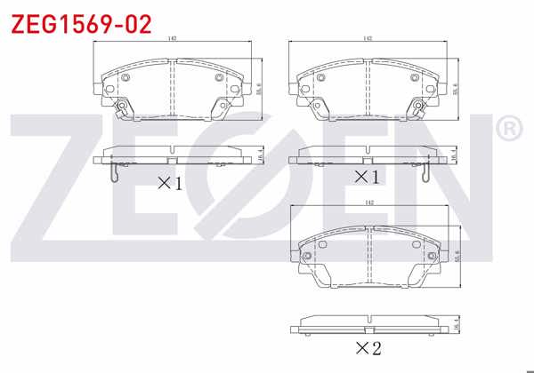 ZEGEN ZEG1569-02 | Fren Balata Ön Ikazlı Mazda 3 (Bm) Skyactıve G100-G120-G165-D150 2013 -