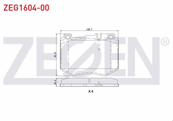 ZEGEN ZEG1604-00 | Fren Balata Ön Mercedes C Serisi (W205) C 250 Cgı 2014-/ C 250 Bluetec 2014-/ C 300 Bluetec 2014-/ E Serisi (W213) E 200 2016-/ E 220 D 2016-/ Glc (X253) 250 2015 -