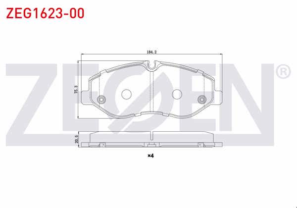 ZEGEN ZEG1623-00 | Fren Balata Ön Mercedes Vito (W447) 111 CDI 2014-/ (W447) 114 CDI 2014-/ (W447) 116 CDI 2014-/ (W447) 119 Bluetec 2014 -