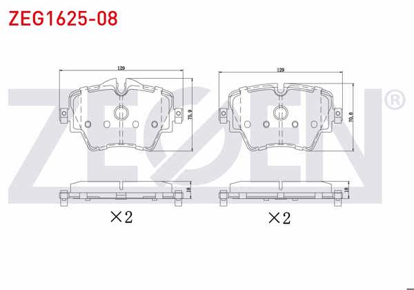 ZEGEN ZEG1625-08 | Fren Balata Ön BMW 2 (F45) 218 İ-220 D 2014-/ 3 (G20) 320İ-320D 2018-/ 5 (G30, F90) 520 D 2016-/ X1 (F48) 2.0 D 2014-/ Mini Cooper Clubman (F54) 1.5İ 2014-/ Countryman (F60) 1.5 D-1.6 2016 -