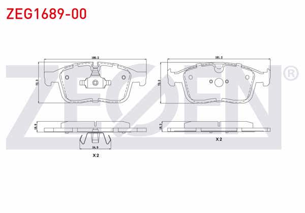 ZEGEN ZEG1689-00 | Fren Balata Ön Volvo Xc60 D4 2015 -